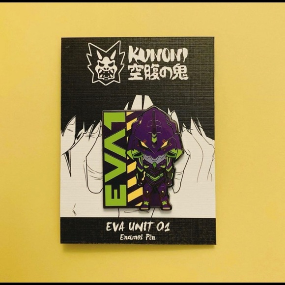 EVANGELION SHOGOKI EVA 01 ENAMEL LAPEL PIN - Picture 2 of 3